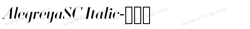AlegreyaSC Italic字体转换